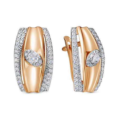 Серьги из&nbsp;золота с&nbsp;фианитом