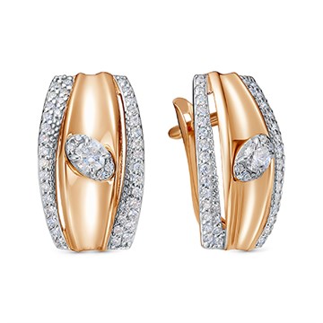 Серьги из&nbsp;золота с&nbsp;фианитом