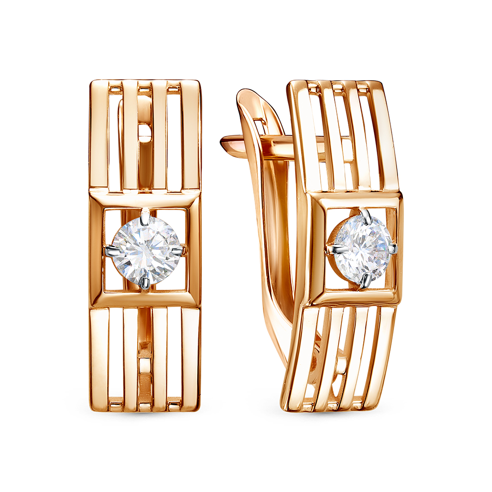 Серьги из&nbsp;золота с&nbsp;фианитом