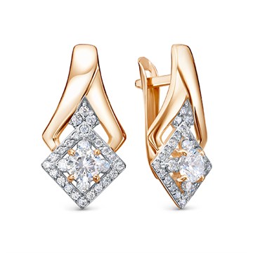 Серьги из&nbsp;золота с&nbsp;фианитом