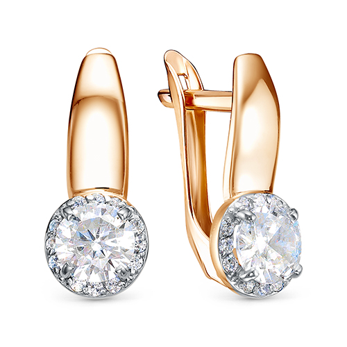 Серьги из&nbsp;золота с&nbsp;фианитом