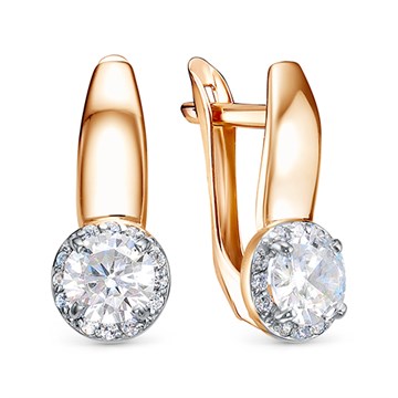 Серьги из&nbsp;золота с&nbsp;фианитом