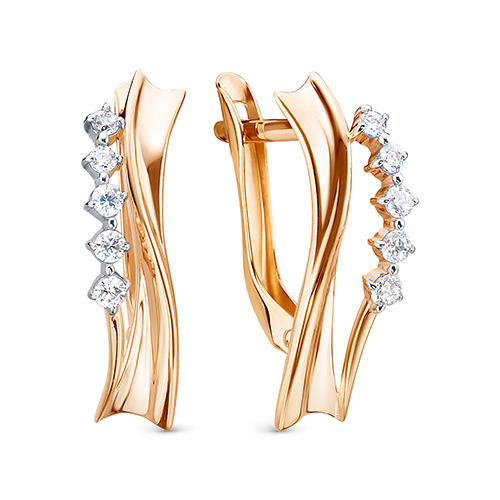 Серьги из&nbsp;золота с&nbsp;фианитом