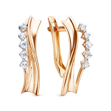 Серьги из&nbsp;золота с&nbsp;фианитом