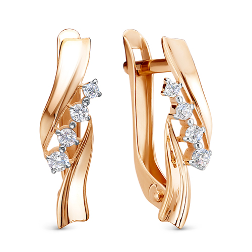 Серьги из&nbsp;золота с&nbsp;фианитом