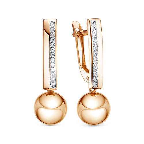 Серьги из&nbsp;золота с&nbsp;фианитом