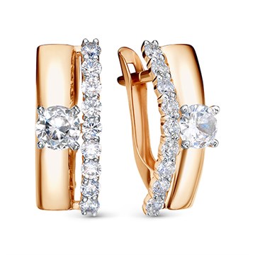 Серьги из&nbsp;золота с&nbsp;фианитом