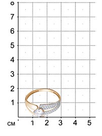 Кольцо из&nbsp;золота с&nbsp;фианитом