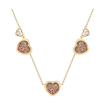 Колье из&nbsp;серебра с&nbsp;Текстилем и&nbsp;фианитом