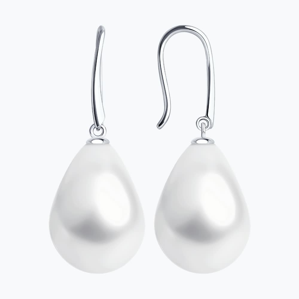 Серьги из&nbsp;серебра с&nbsp;жемчугом