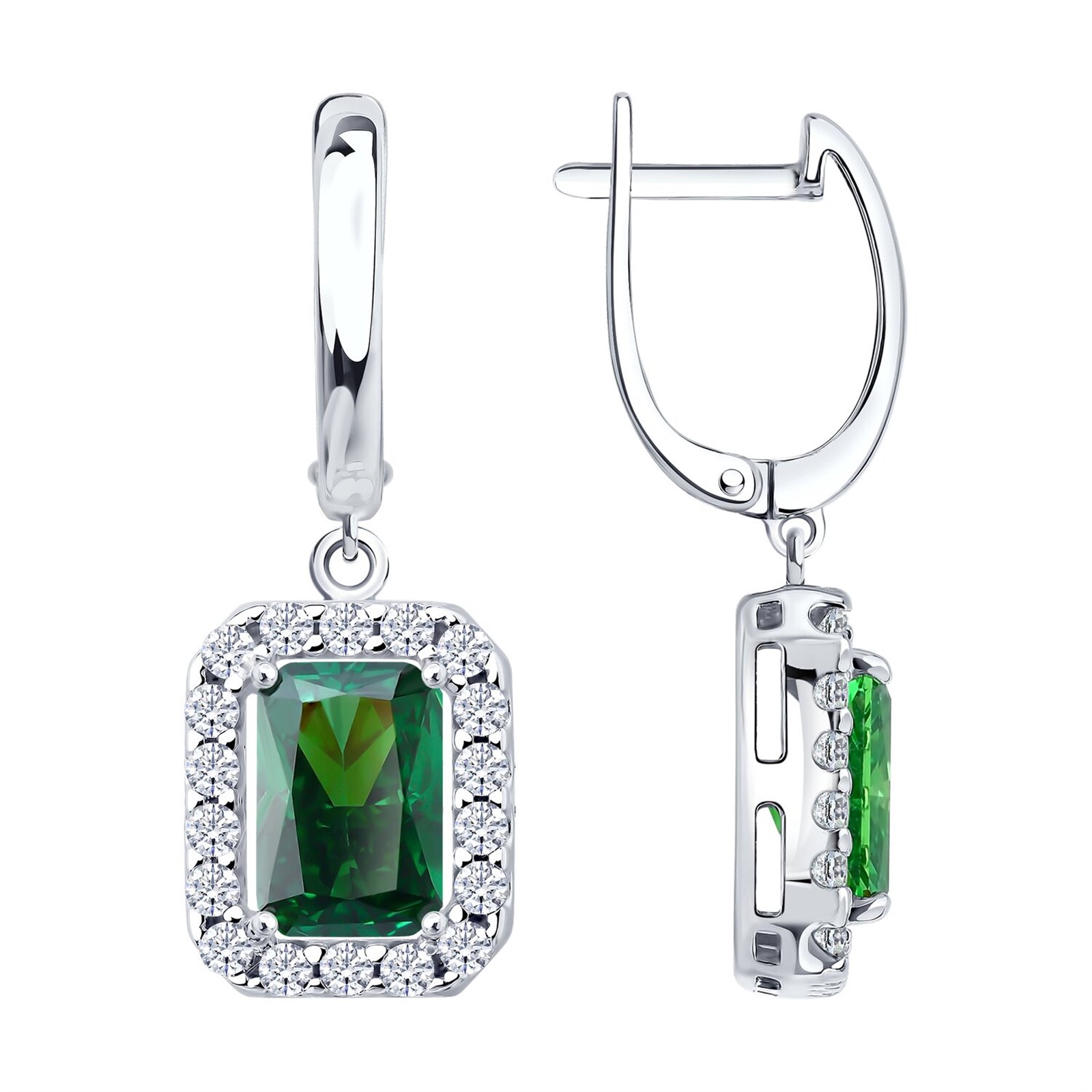 Серьги из&nbsp;серебра с&nbsp;фианитом