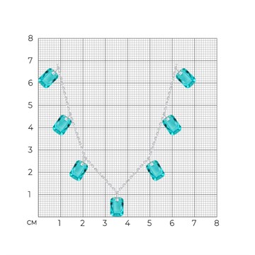 Колье из&nbsp;серебра с&nbsp;Нанокристаллом цветным