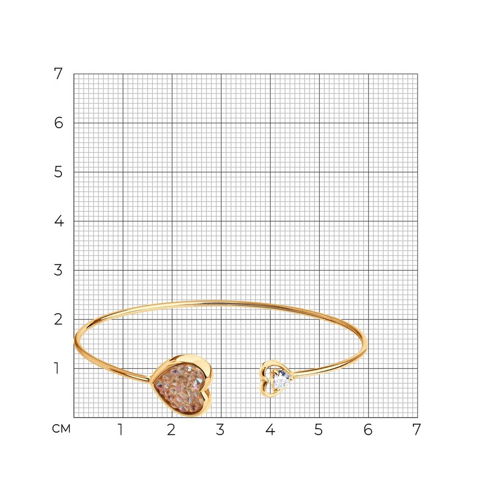 Браслет из&nbsp;серебра с&nbsp;Текстилем и&nbsp;фианитом