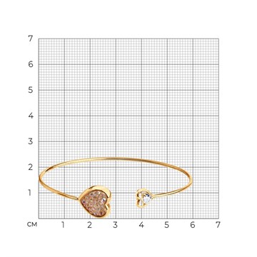 Браслет из&nbsp;серебра с&nbsp;Текстилем и&nbsp;фианитом