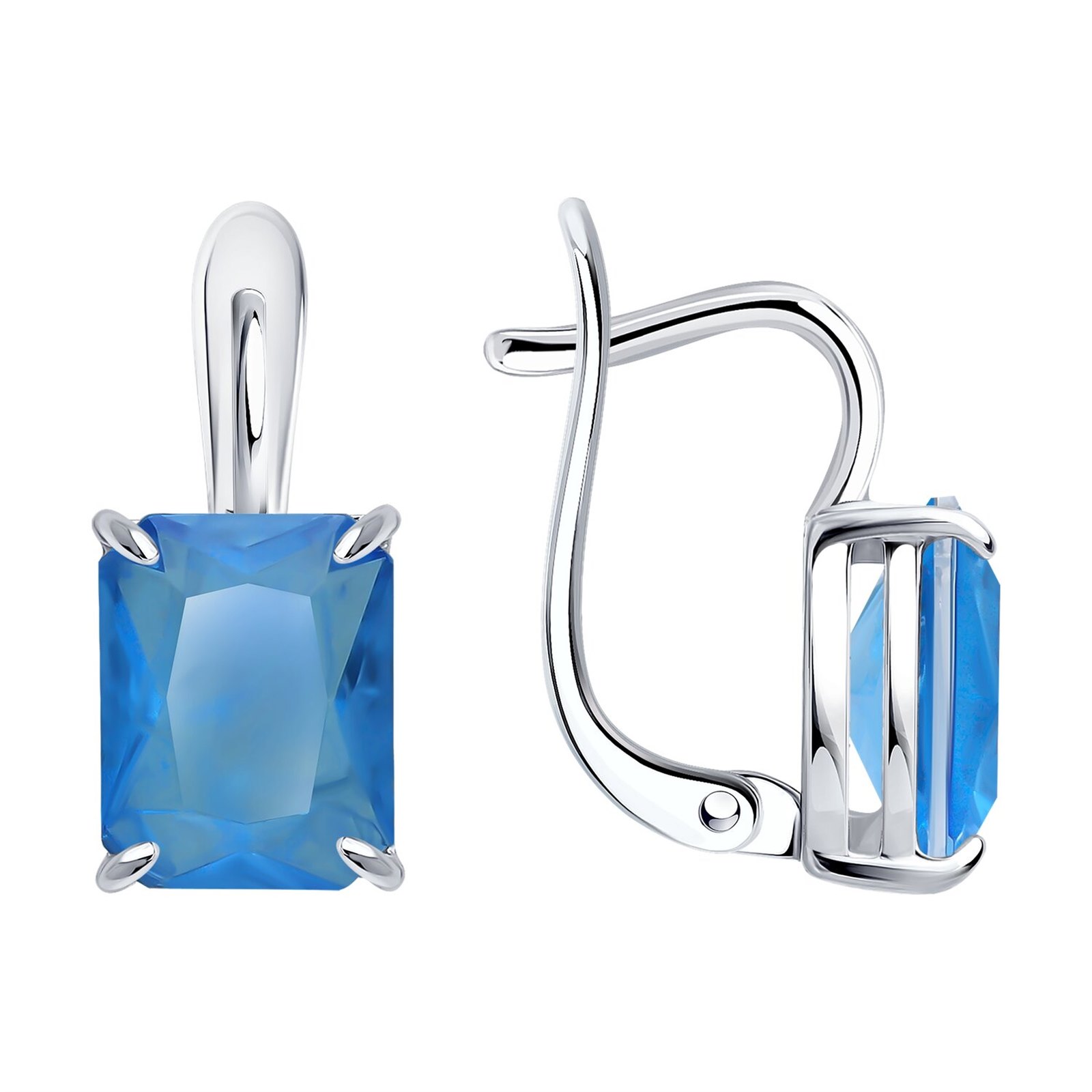 Серьги из&nbsp;серебра с&nbsp;кварцем