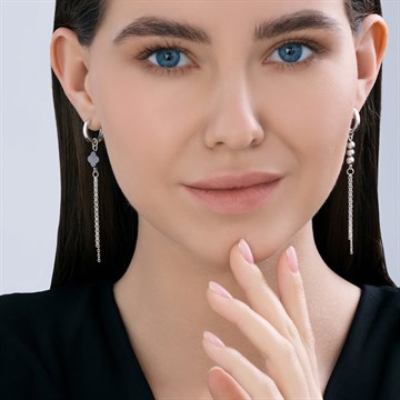 Серьги из&nbsp;серебра с&nbsp;Гематитом