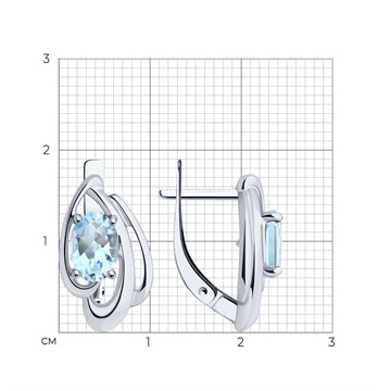 Серьги из&nbsp;серебра с&nbsp;топазом