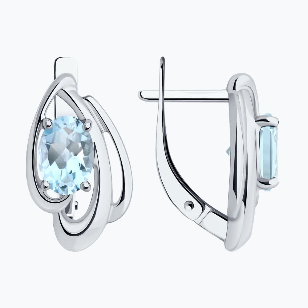 Серьги из&nbsp;серебра с&nbsp;топазом