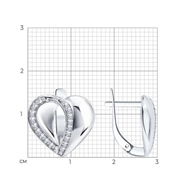Серьги из&nbsp;серебра с&nbsp;фианитом