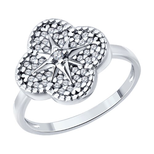 Кольцо из&nbsp;серебра с&nbsp;фианитом