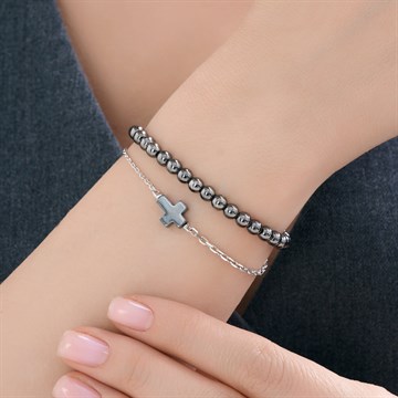 Браслет из&nbsp;серебра с&nbsp;Гематитом