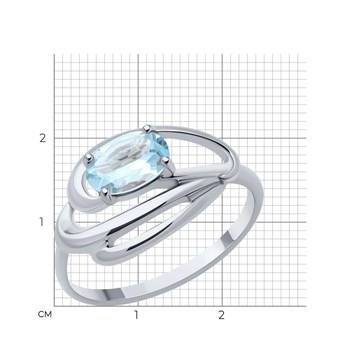 Кольцо из&nbsp;серебра с&nbsp;топазом