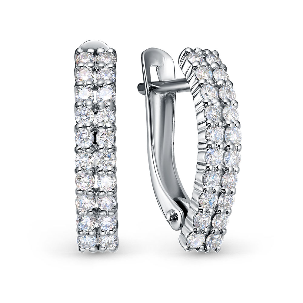 Серьги из&nbsp;белого золота с&nbsp;Бриллиантом