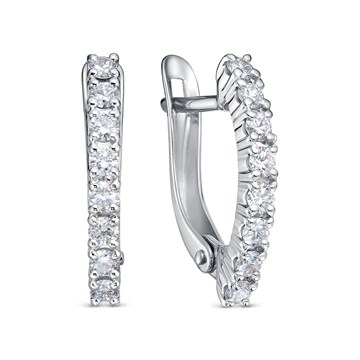 Серьги из&nbsp;белого золота с&nbsp;Бриллиантом