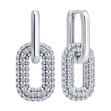 Серьги из&nbsp;серебра с&nbsp;фианитом