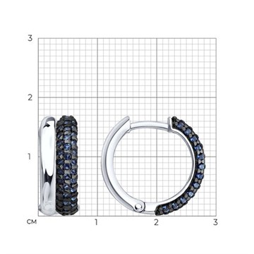 Серьги из&nbsp;серебра с&nbsp;фианитом