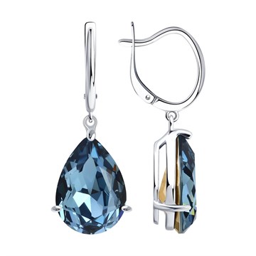 Серьги из&nbsp;серебра с&nbsp;Нанокристаллом цветным