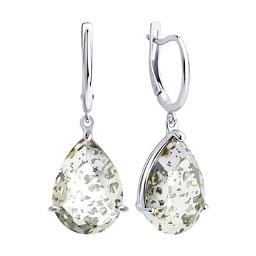 Серьги из&nbsp;серебра с&nbsp;Нанокристаллом цветным