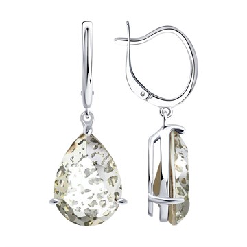 Серьги из&nbsp;серебра с&nbsp;Нанокристаллом цветным