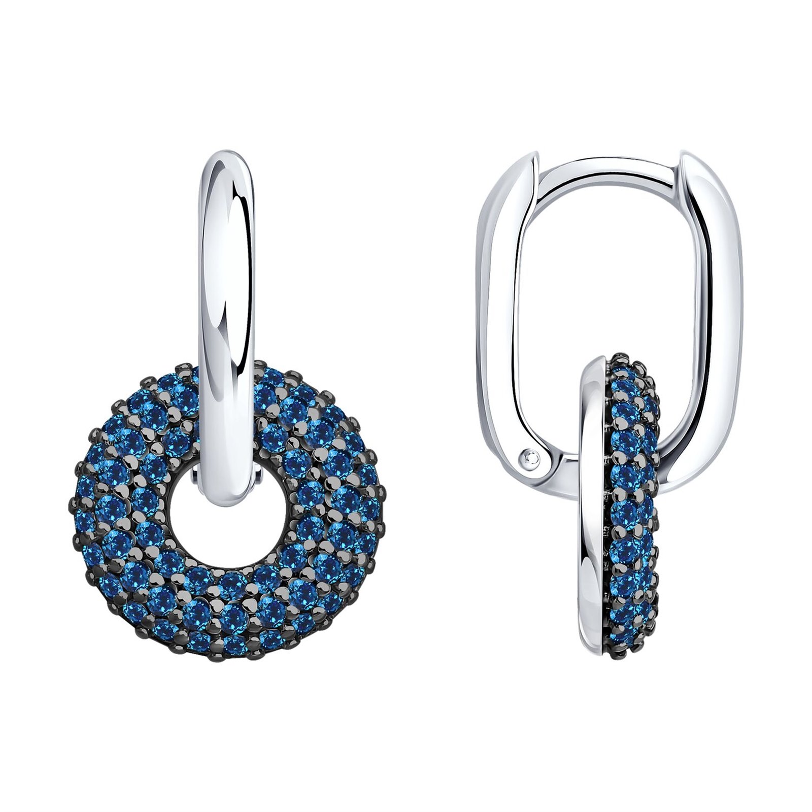 Серьги из&nbsp;серебра с&nbsp;фианитом