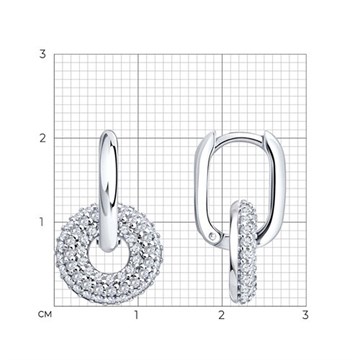 Серьги из&nbsp;серебра с&nbsp;фианитом