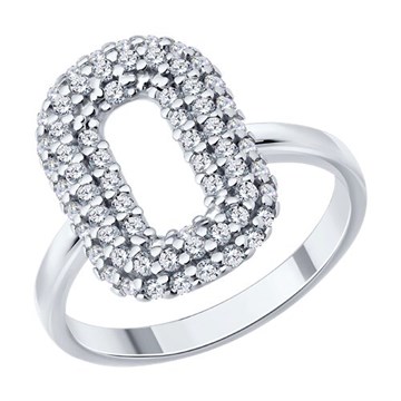 Кольцо из&nbsp;серебра с&nbsp;фианитом