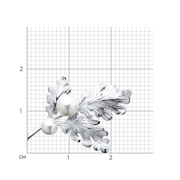 Брошь из&nbsp;серебра с&nbsp;жемчугом