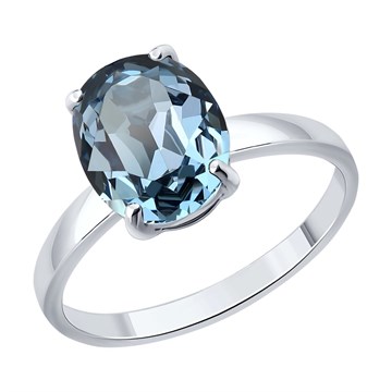 Кольцо из&nbsp;серебра с&nbsp;Нанокристаллом цветным