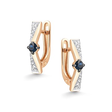 Серьги из&nbsp;золота с&nbsp;сапфиром и&nbsp;Бриллиантом