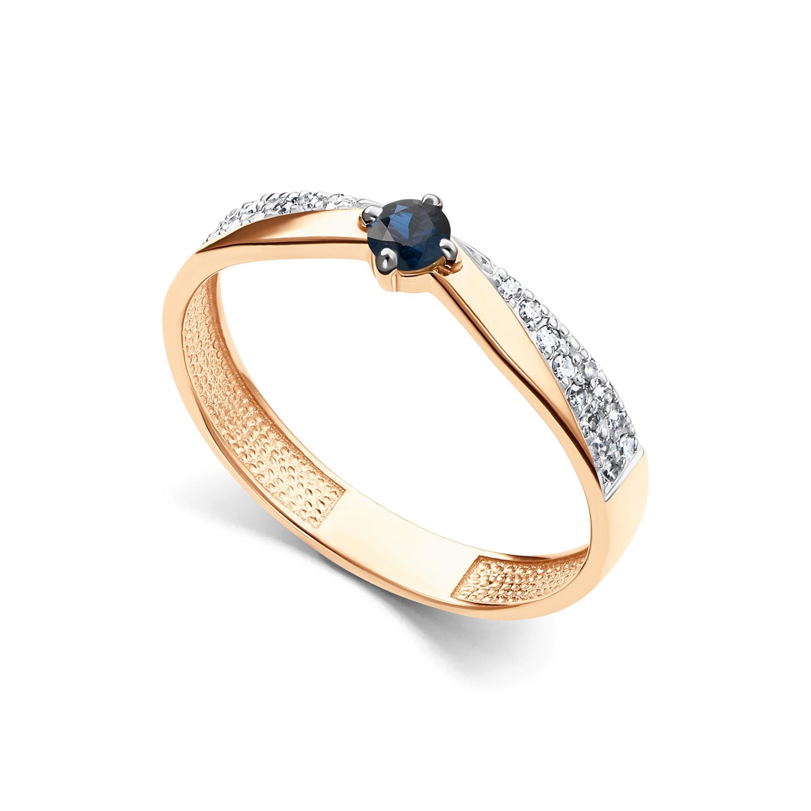 Кольцо из&nbsp;золота с&nbsp;сапфиром и&nbsp;Бриллиантом