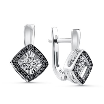 Серьги из&nbsp;белого золота с&nbsp;Бриллиантом