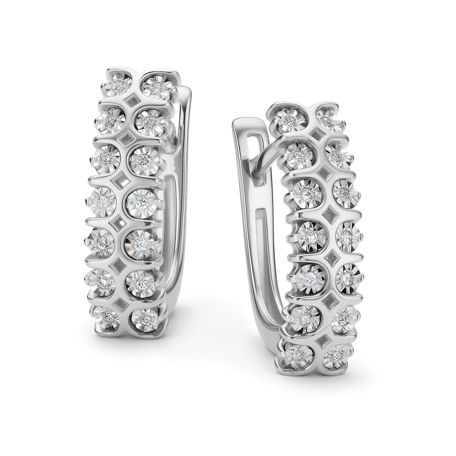 Серьги из&nbsp;белого золота с&nbsp;Бриллиантом