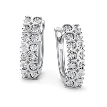 Серьги из&nbsp;белого золота с&nbsp;Бриллиантом