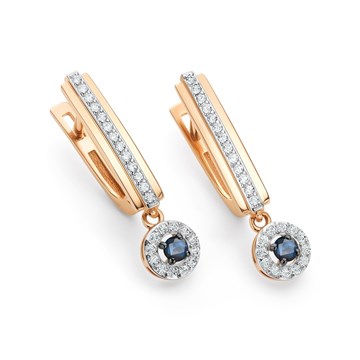 Серьги из&nbsp;золота с&nbsp;сапфиром и&nbsp;Бриллиантом