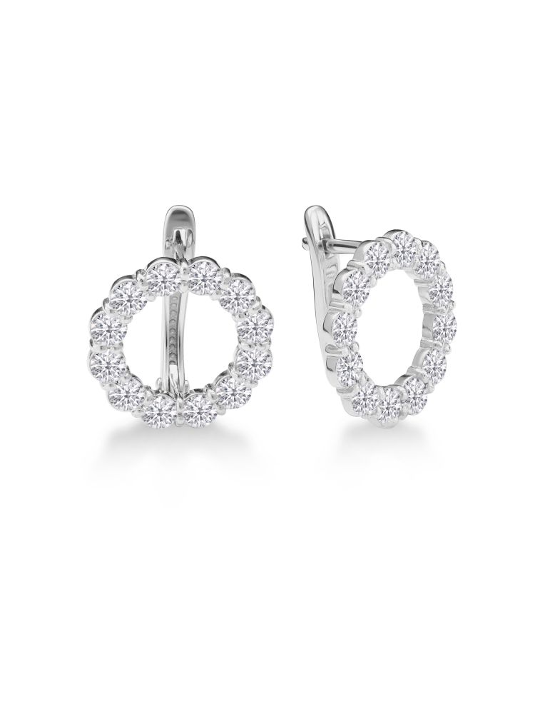 Серьги из&nbsp;серебра с&nbsp;фианитом