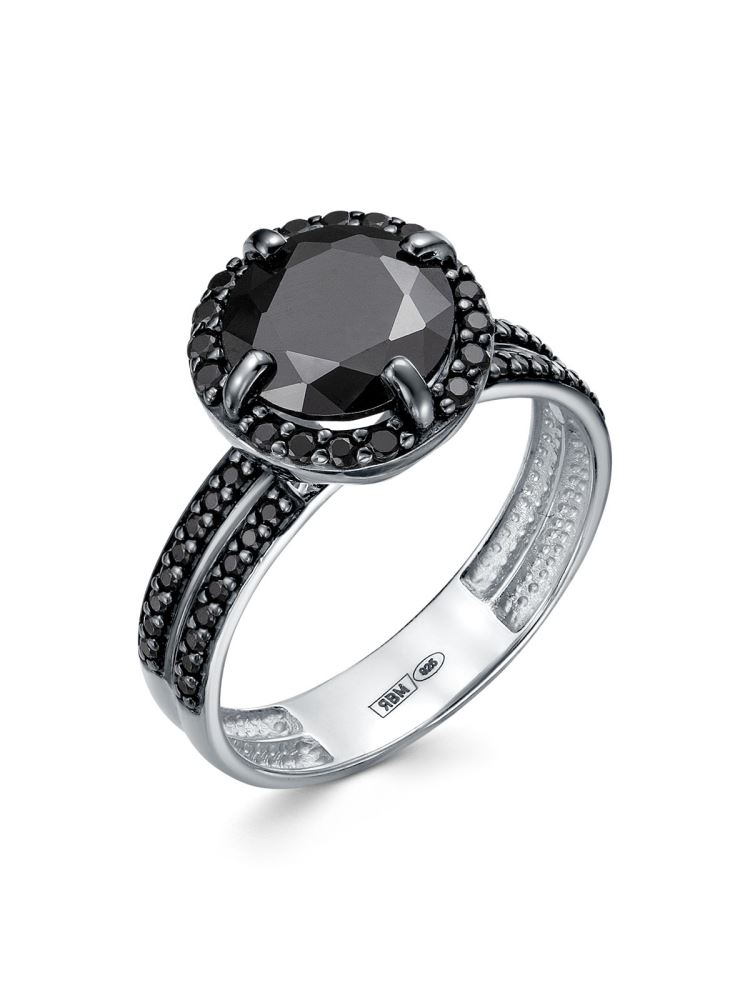 Кольцо из&nbsp;серебра со шпинелью и&nbsp;фианитом