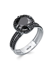 Кольцо из&nbsp;серебра со шпинелью и&nbsp;фианитом