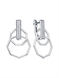 Серьги из&nbsp;серебра со шпинелью