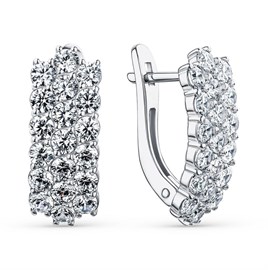 Серьги из&nbsp;серебра с&nbsp;фианитом