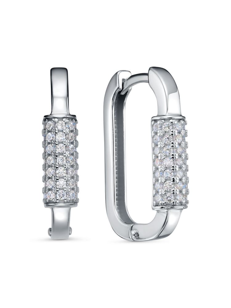 Серьги из&nbsp;серебра с&nbsp;фианитом